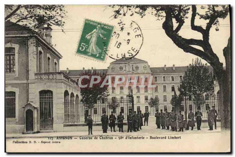 Postcard Old Barracks Army Barracks Avignon Chabran 58th d & # 39infanterie B...