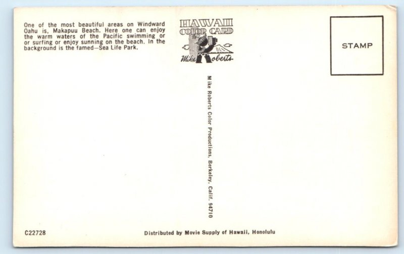 Makapuu Beach - Oahu HAWAII Postcard
