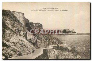 CARTE Postale Old Emerald Coast Dinard Promenade overlooking the Malouine