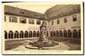 Old Postcard Colmar Unterlinden Cloister Of Schoengauer And Statue