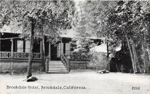 California Ca Postcard c1910 BROOKDALE Hotel Buildings Porch