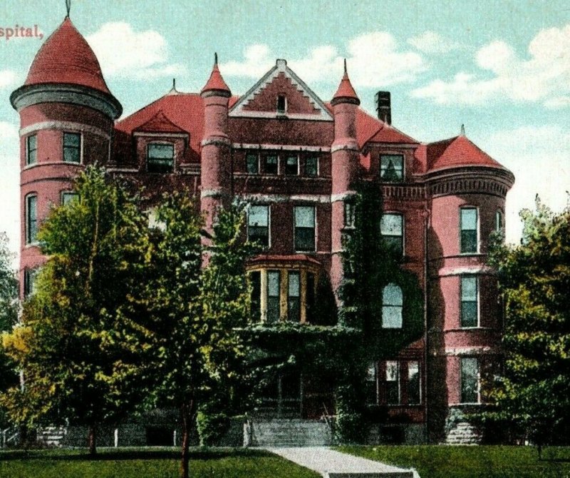 Circa 1910 Hospital in Toledo, Ohio Unused German Vintage Postcard P23 