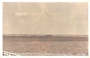 Green Cove Springs Florida Navy Ships on the St. John's real photo pc BB1498