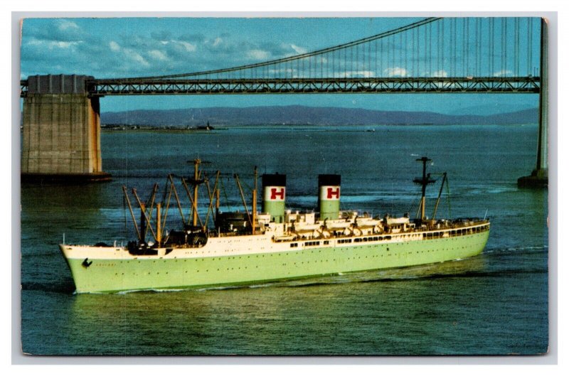 SS Leilani Cruise Ship Hawaiian Steamship Lines UNP Chrome Postcard L19