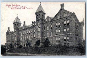 1910 Rensselaer Indiana IN Postcard Main Building St Joseph College Building