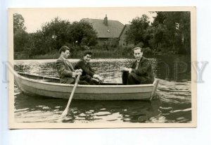 523951 Germany HAMBURG Friends Boat in Park Vintage REAL PHOTO 1955 year