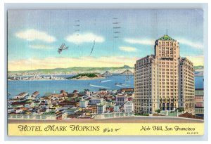 Vintage Hotel Mark Hopkins San Francisco California Postcard P148