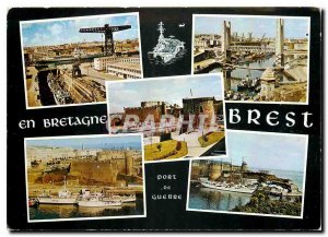 Postcard Modern Brittany on one of the finest in the world Rades Port Brest G...