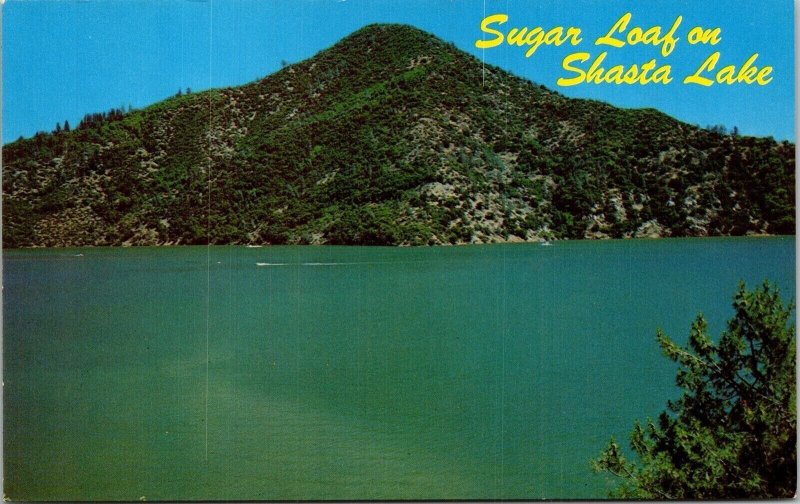Sugar Loaf Shasta Lake Mountain Lakehead California CA Postcard VTG UNP Vintage 