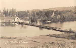 Brookfield Vermont Floating Bridge Real Photo Antique Postcard K99441