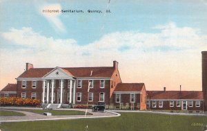 c.'12,  Hillcrest Sanitarium, Old Car,  Quincy, IL, Old Post Card