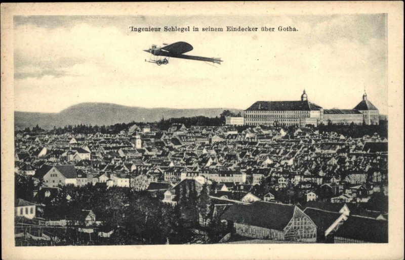 Pioneer Aviation Monoplane Airplane Gotha Germany c1910 Postcard