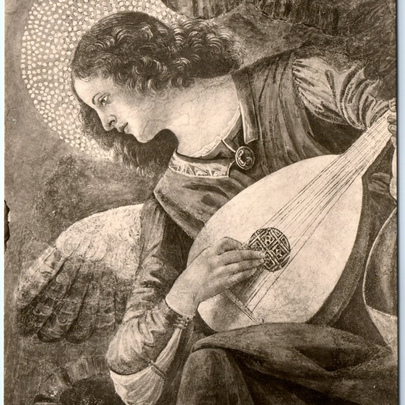 c1960s Vatican Rome Melozzo da Forli Angel Lute Painting Engel Angel Art M33