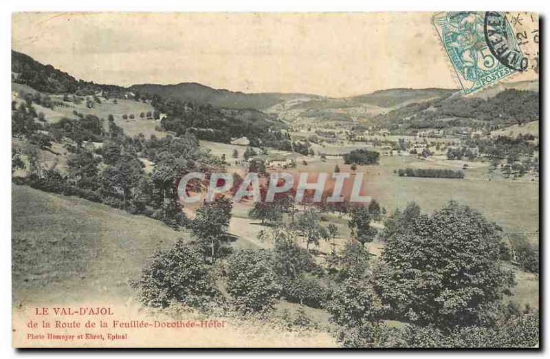 Old Postcard Le Val d'Ajol The Road Feuillee Dorothee Hotel