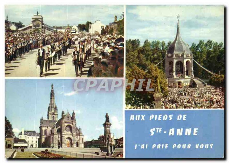 Modern Postcard Saint Anne d'Auray Pardon the Pilgrimage Basilica and the Fou...