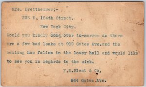 Invitation Letter To Mrs. Brettheimer From F.S. Blest & Co. Posted Postcard