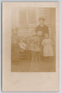 Ontario WI RPPC Darling Children & Dog Sanders Family Woodburn OR Postcard L25