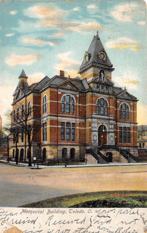 Toledo Ohio 1908 Postcard Memorial Building