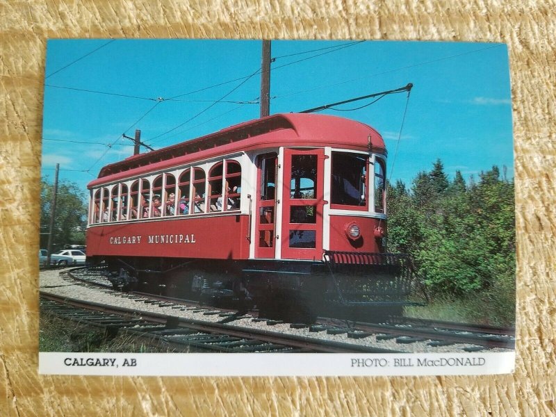 OTAWA STREETCAR #15 WITH CLEAR STORY ROOF.VTG TROLLEY POSTCARD WITH STATS*P35