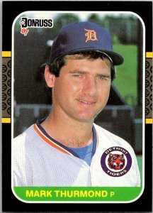 1987 Donruss Baseball Mark Thurmond Detroit Tigers sk20311