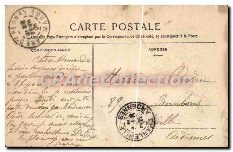 Old Postcard Epernay Walks