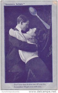 Romantic Couple Hugging Spooners Delight 1909