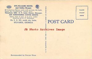 GA, Sylvania, Georgia, Syl-Va-Lane Motel, Restaurant, MultiView,Ahrens No E12324 