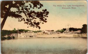 WORCESTER, MA Massachusetts   WHITE CITY  Amusement Park  1909 Postcard