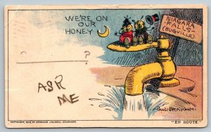 Honeymoon  Niagara Falls  Artist Paul Bransom Postcard  1906