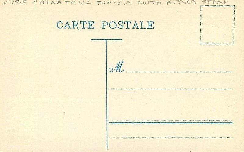 C-1910 Philatelic Tunisia North Africa Stamp Postcard 21-9482 