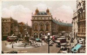 Postcard UK England London Piccadilly Circus bus