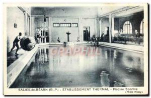 Postcard Old Salies de Bearn Thermal Establishment Competition Pool