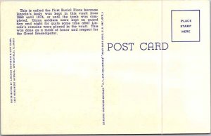 Postcard CEMETERY SCENE Springfield Illinois IL AN9048