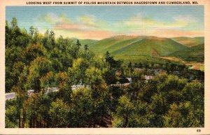 Maryland Looking West From Summit Of Polish Mountain Between Hagerstown and C...