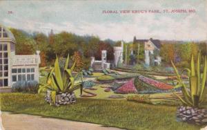 Floral View of Krug's Park - St Joseph MO, Missouri - pm 1910 - DB