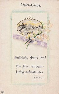 OSTER GRUSS-BIBLE SCRIPTURE LUKE 24,34-GERMAN EASTER POSTCARD