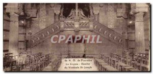 Old Postcard Lyon Basilica of Our Lady of Fourviere The Crypt Stair Hall