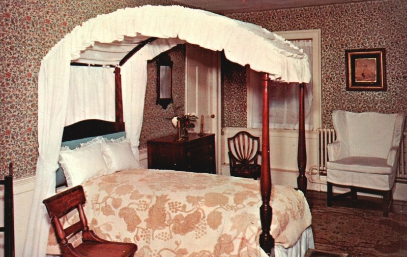 Vintage Postcard Robert E. Lee's Bedroom Boyhood Georgian House Alexandria VA