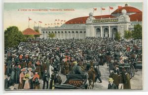 Exhibition Crowd Manufacturers Building Toronto Canada 1910s postcard