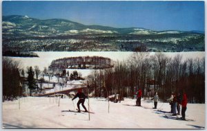 VINTAGE POSTCARD SKI RACE ON SUGAR HILL AT GRAY ROCKS INN ST. JOVITE CANADA