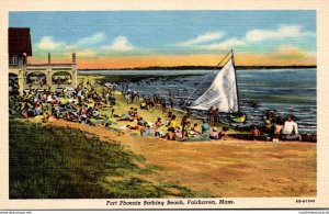 Massachusetts Fairhaven Fort Phoenix Bathing Beach Curteich