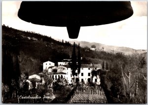 Castelvecchio Pascoli Italy Giant Bell Mountain Real Photo RPPC Postcard
