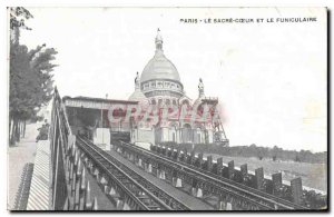 Old Postcard Paris Le Sacre Coeur and the Funicular