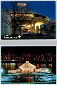 2 Postcards 4x6 VANCOUVER B.C. Canada ~ MacMILLAN PLANETARIUM Night Views