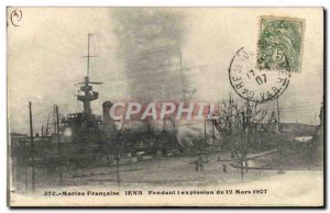 Old Postcard Boat Jena During & # 39explosion of March 12, 1907