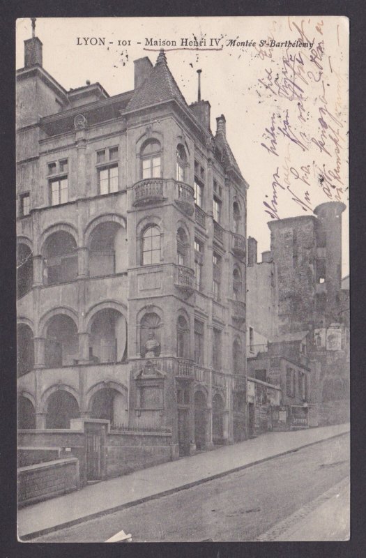 FRANCE, Postcard, Lyon, Maison Henri IV, Montée S-Barthélemy