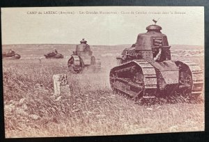 Mint France Real Picture Postcard Pre WW2 Camp Larzac Tank Of Combat Maneuvers