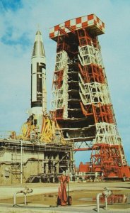 1960's Service Tower & Atlas ICBM Cape Canaveral, FL Vintage Postcard P37