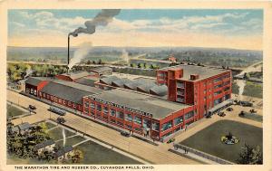 F27/ Cuyahoga Falls Ohio Postcard Marathon Tire & Rubber Factory c1910