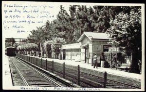 argentina, BECCAR, Estación, Railway Station, Train (1952) RPPC Postcard